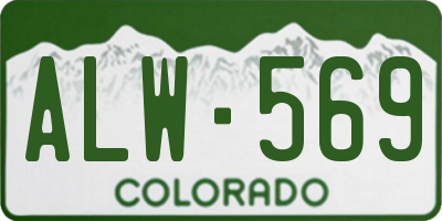 CO license plate ALW569