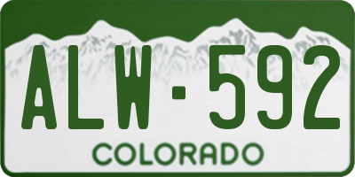 CO license plate ALW592