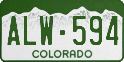 CO license plate ALW594