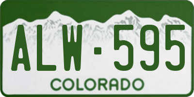 CO license plate ALW595