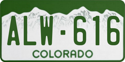 CO license plate ALW616