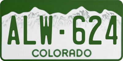 CO license plate ALW624