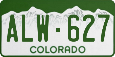 CO license plate ALW627