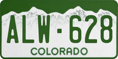 CO license plate ALW628