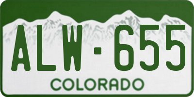 CO license plate ALW655