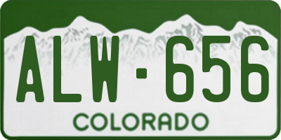 CO license plate ALW656