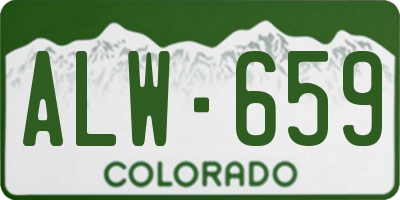 CO license plate ALW659