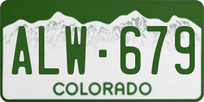 CO license plate ALW679