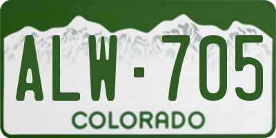 CO license plate ALW705