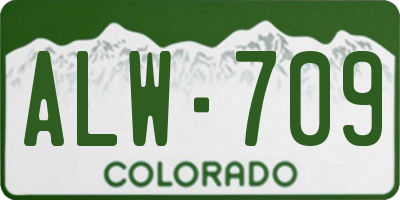 CO license plate ALW709