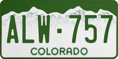 CO license plate ALW757