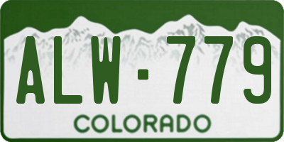 CO license plate ALW779