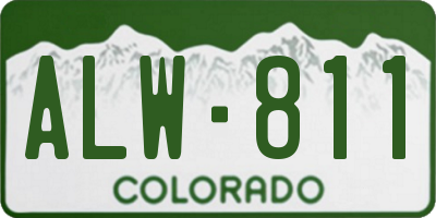 CO license plate ALW811