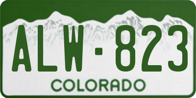 CO license plate ALW823