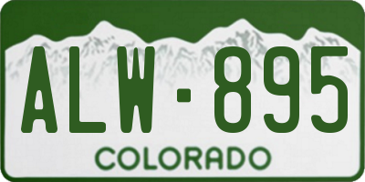 CO license plate ALW895