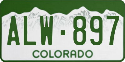 CO license plate ALW897