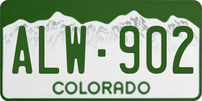 CO license plate ALW902