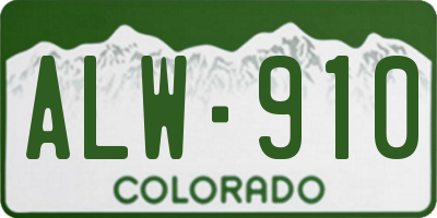 CO license plate ALW910