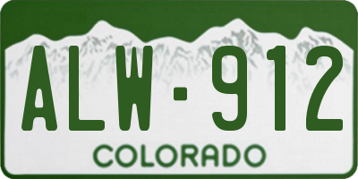 CO license plate ALW912