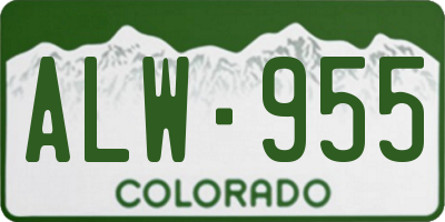 CO license plate ALW955