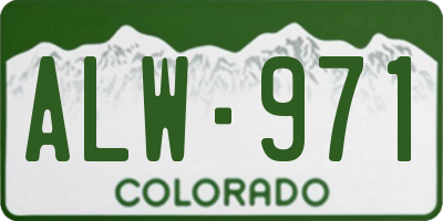 CO license plate ALW971
