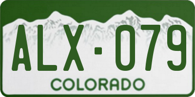 CO license plate ALX079