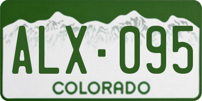 CO license plate ALX095