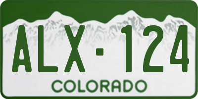 CO license plate ALX124
