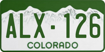 CO license plate ALX126