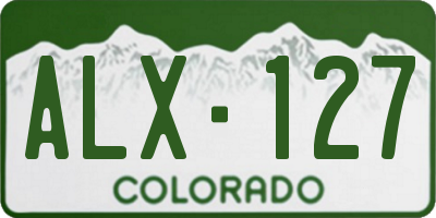 CO license plate ALX127