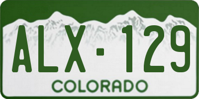 CO license plate ALX129