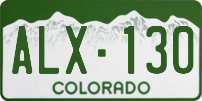 CO license plate ALX130
