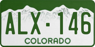 CO license plate ALX146