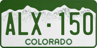 CO license plate ALX150