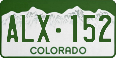 CO license plate ALX152