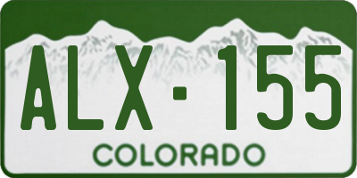 CO license plate ALX155