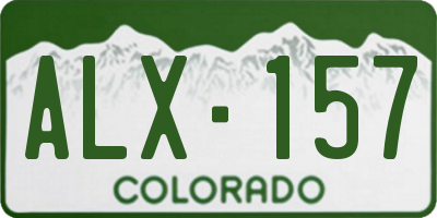 CO license plate ALX157