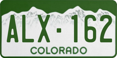 CO license plate ALX162