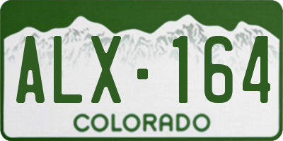 CO license plate ALX164