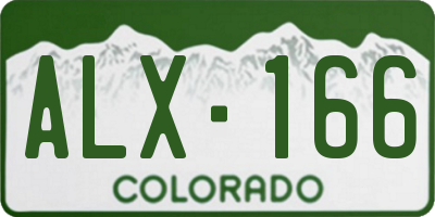 CO license plate ALX166