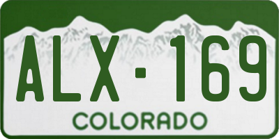 CO license plate ALX169