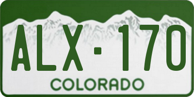 CO license plate ALX170
