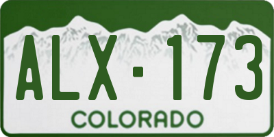 CO license plate ALX173