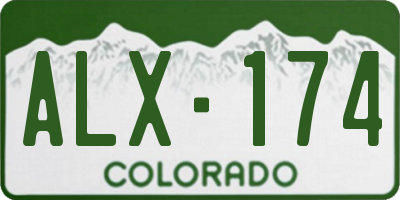 CO license plate ALX174
