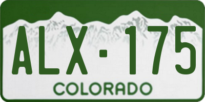 CO license plate ALX175