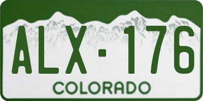CO license plate ALX176