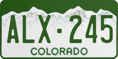 CO license plate ALX245