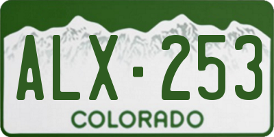 CO license plate ALX253