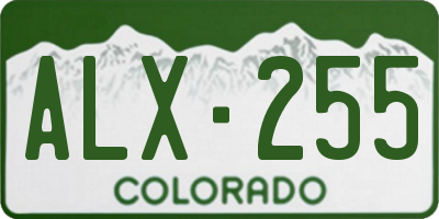 CO license plate ALX255