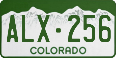 CO license plate ALX256
